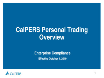 CalPERS Personal Trading Overview