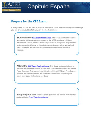 Prepare For The CFE Exam. - Acfe-spain 