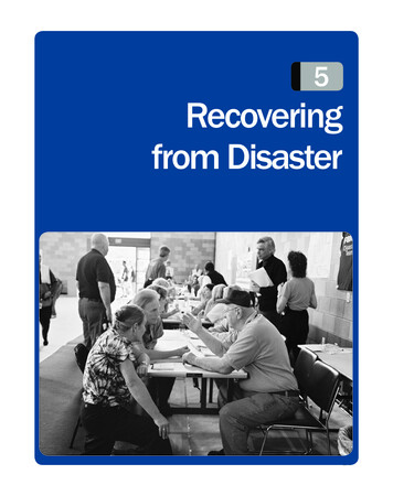 5 Recovering From Disaster - FEMA