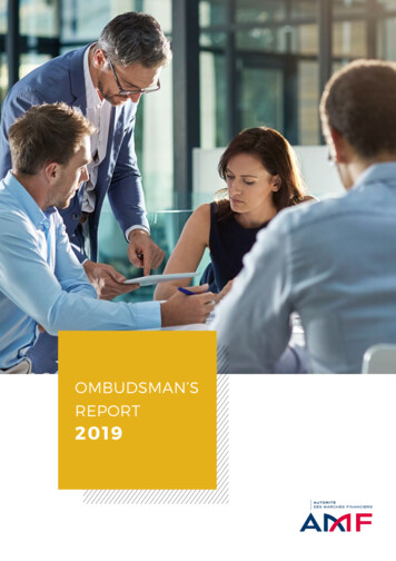 OMBUDSMAN'S REPORT 2019 - Amf-france 
