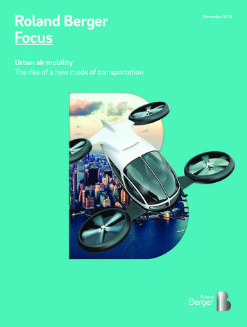 Urban Air Mobility The Rise Of A New Mode Of Transportation