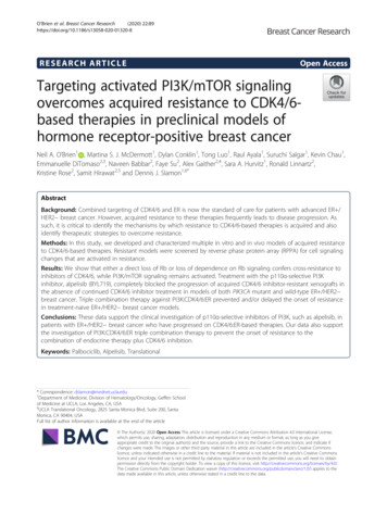 Targeting Activated PI3K/mTOR Signaling Overcomes Acquired Resistance .