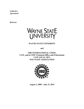 Wayne State University The International Union, Uaw Local 2071, Wsu .