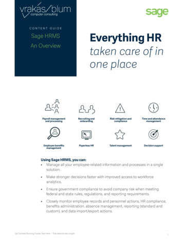 Content Guide Sage HRMS Everything HR An Overview Taken Care Of In One .