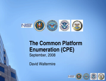 The Common Platform Enumeration (CPE) - NIST