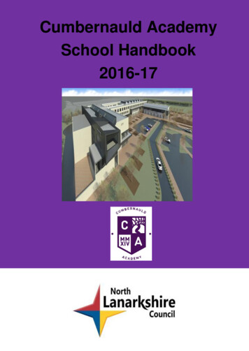 Cumbernauld Academy School Handbook 2016-17 - LT Scotland