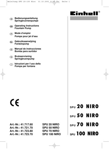 Anleitung SPU 20-100 Niro - Einhell