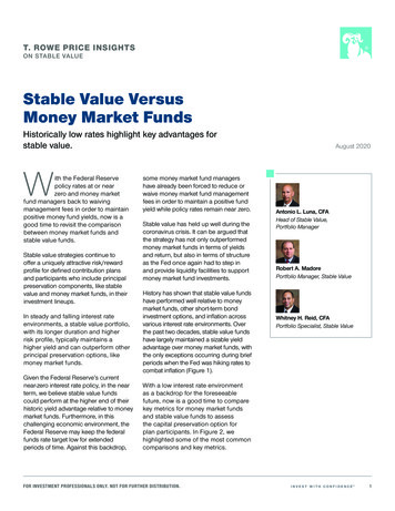Stable Value Versus Money Market Funds - T. Rowe Price