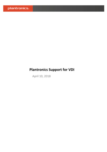 Plantronics Support For VDI - Poly