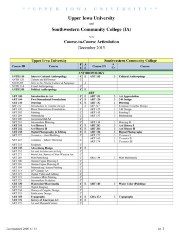 Upper Iowa University Southwestern Community College (IA) Course-to .