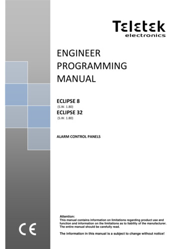 Engineer Programming Manual - Eselo
