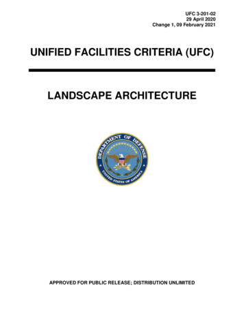 Unified Facilities Criteria (Ufc) Landscape Architecture - Wbdg