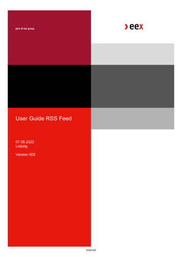 User Guide RSS Feed
