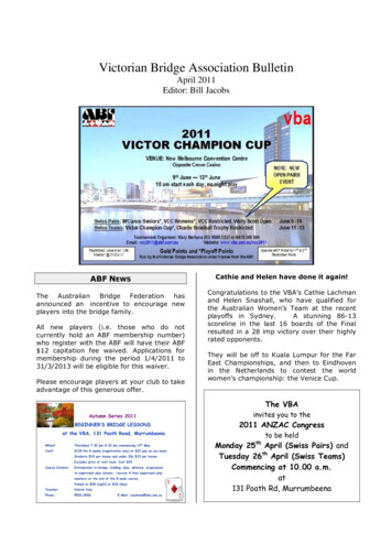Victorian Bridge Association Bulletin