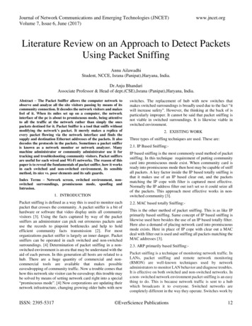 Literature Review On An Approach To Detect Packets Using Packet Sniffing