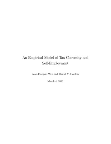An Empirical Model Of Tax Convexity And Self-Employment