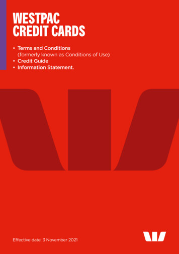 Westpac Credit Card Terms And Conditions