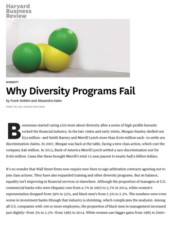 Why Diversity Programs Fail - University Of California, Berkeley