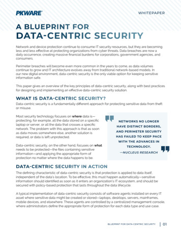 A BLUEPRINT FOR DATA-CENTRIC SECURITY - CacheFly