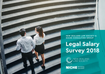Legal Salary Survey 2018 - New Zealand Law Society