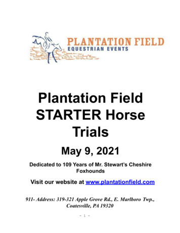 Plantation Field STARTER Horse Trials