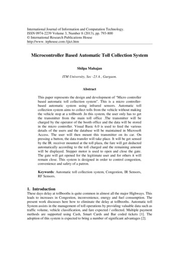Microcontroller Based Automatic Toll Collection System
