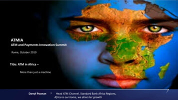 ATM And Payments Innovation Summit Title: ATM In Africa