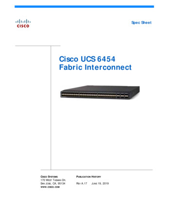 Cisco UCS 6454 Fabric Interconnect Spec Sheet - Ingram Micro