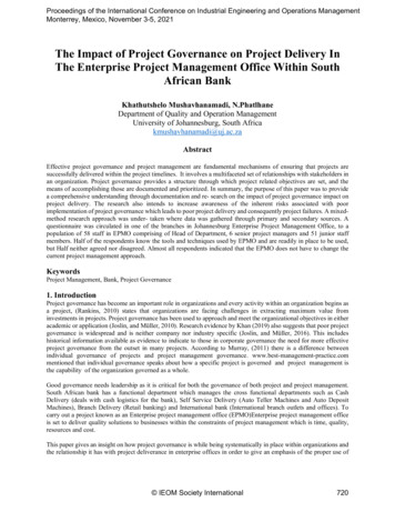 The Impact Of Project Governance On Project Delivery In The Enterprise .
