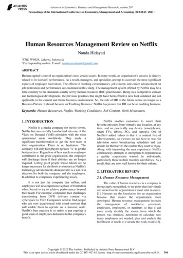 Human Resources Management Review On Netflix - Atlantis Press