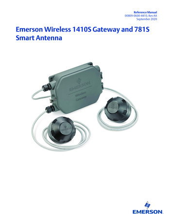 Manual: Emerson Wireless 1410S Gateway And 781S Smart Antenna - Instrumart
