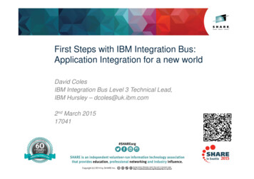 17041 SHARE Seattle First Steps With IIB Application Integration In The .