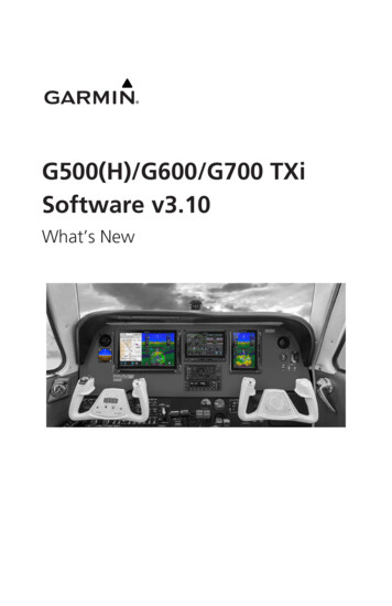 G500(H)/G600/G700 TXi Software V3 - Garmin