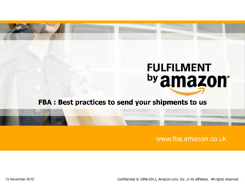 FBA : Best Practices To Send Your Shipments To Us