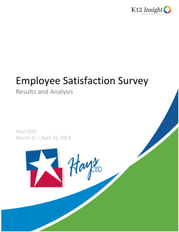 Employee Satisfaction Survey - Hays CISD