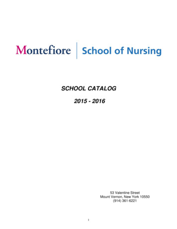 SCHOOL CATALOG 2015 - 2016 - Montefiore Health System