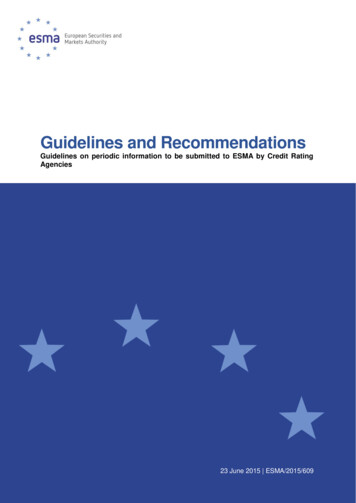 Guidelines And Recommendations - Europa