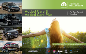 Added Care & For Pre-Owned Added Care Plus Vehicles - Mopar