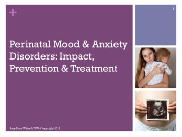 Perinatal Mood & Anxiety Disorders: Impact, Prevention & Treatment