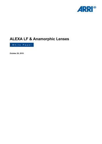 ALEXA LF & Anamorphic Lenses - Arri