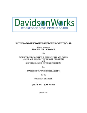 WORKFORCE DEVELOPMENT BOARD - DavidsonWorks WDB