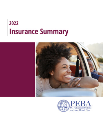 PEBA 2022 Insurance Summary - South Carolina