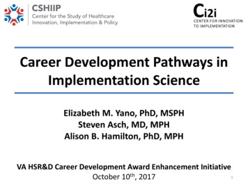 Career Development Pathways In Implementation Science