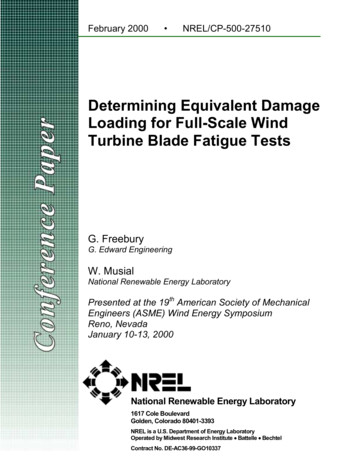 Determining Equivalent Damage Loading For Full-Scale Wind . - NREL