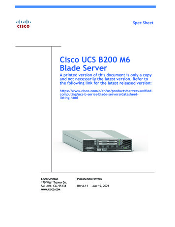 Cisco UCS B200 M6 Blade Server Spec Sheet - CNET Content
