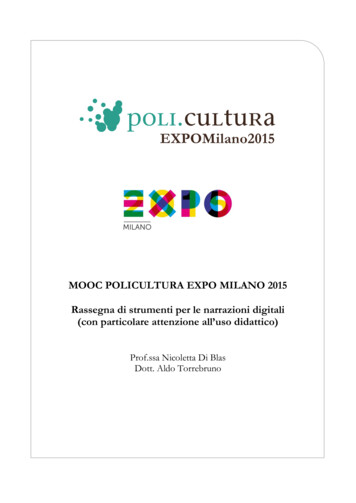MOOC POLICULTURA EXPO MILANO 2015 Rassegna Di Strumenti Per Le .