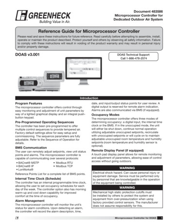 Reference Guide For Microprocessor Controller - Greenheck-USA