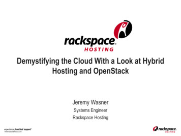Demystifying The Cloud With A Look At Hybrid Hosting And OpenStack