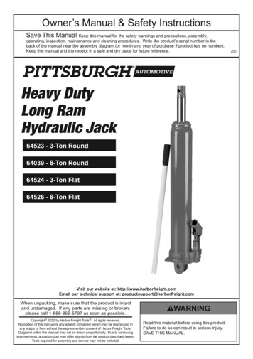 Heavy Duty Long Ram Hydraulic Jack - Harbor Freight Tools