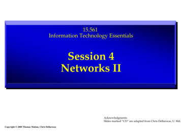 Session 4 Networks II - MIT OpenCourseWare
